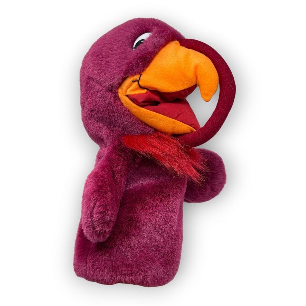 2004 Cave Co Virginia Tech Hokie Bird Hand Puppet Plush Talking Mascot Gobbles